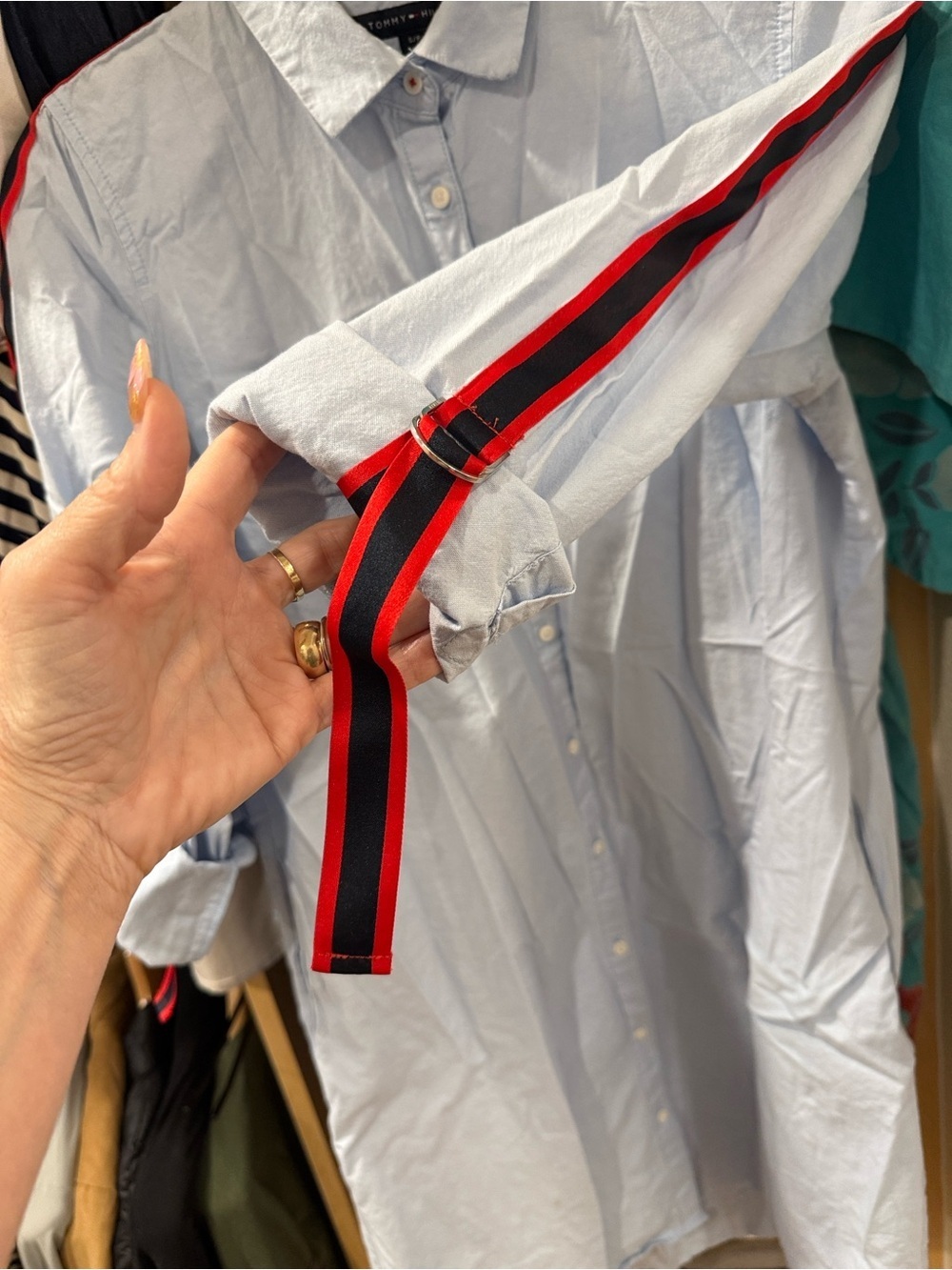 Tommy Hilfiger light blue oxford midi dress - Picture 5 of 7